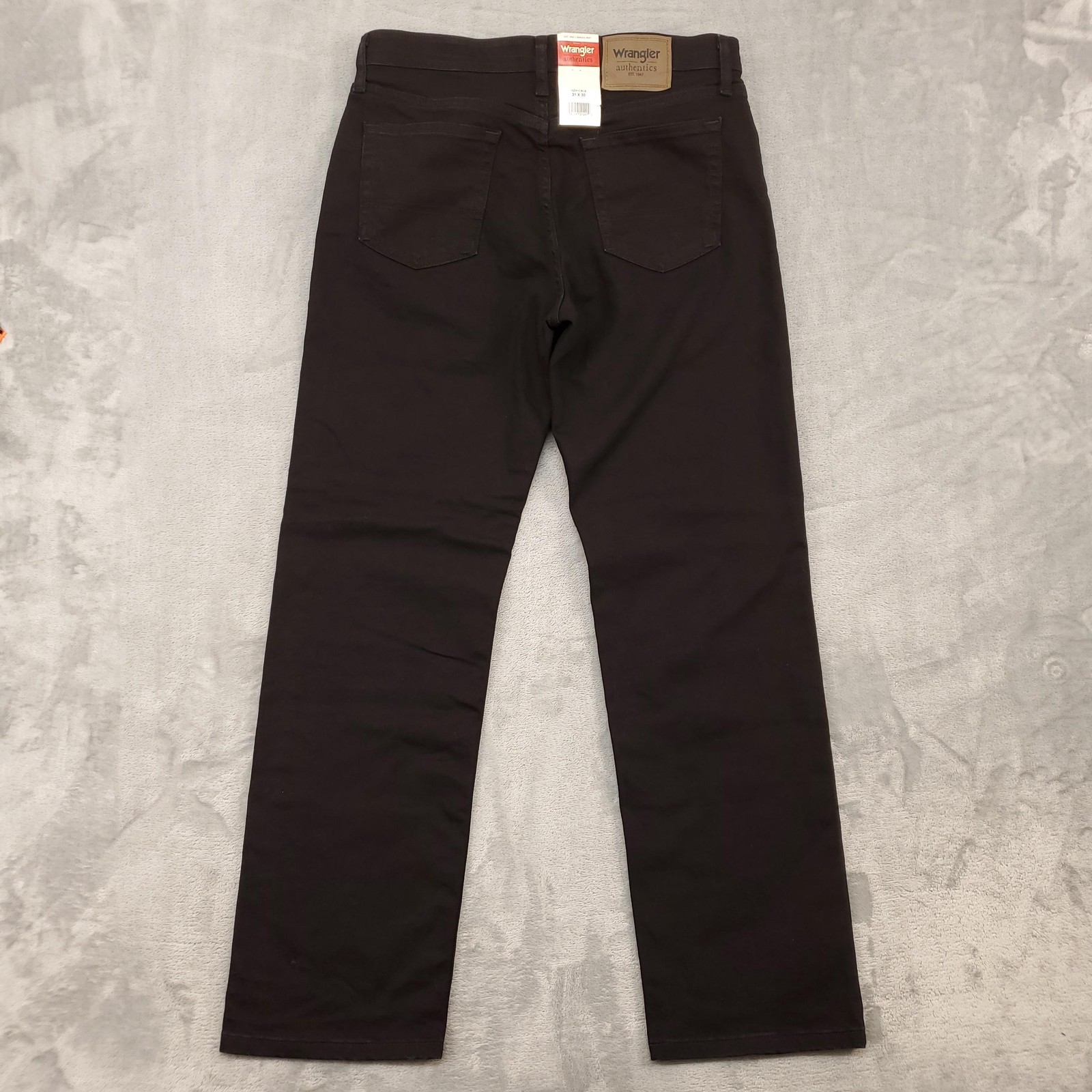 Wrangler Authentics Jeans Mens 31x30 Black Regular Fit Straight Comfort Flex