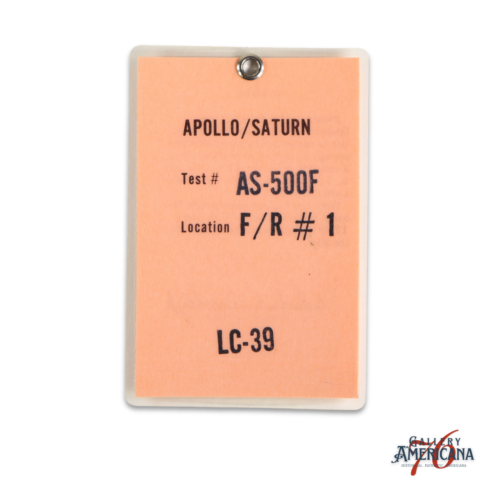 NASA Apollo Saturn AS-500F Test Pass Firing Room 1 LC-39 1966 Saturn V Badge