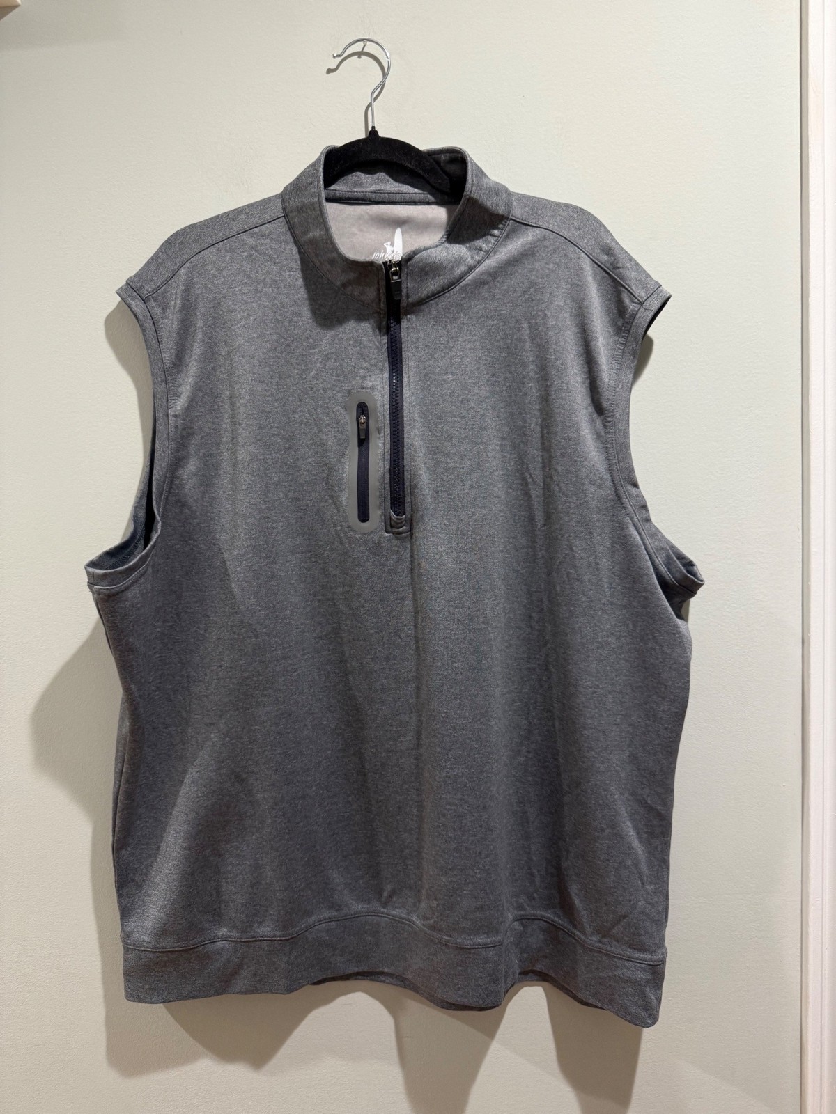 Johnnie-O Denny PREP-FORMANCE 1/4 Men’s Zip Vest Heather Black XXL