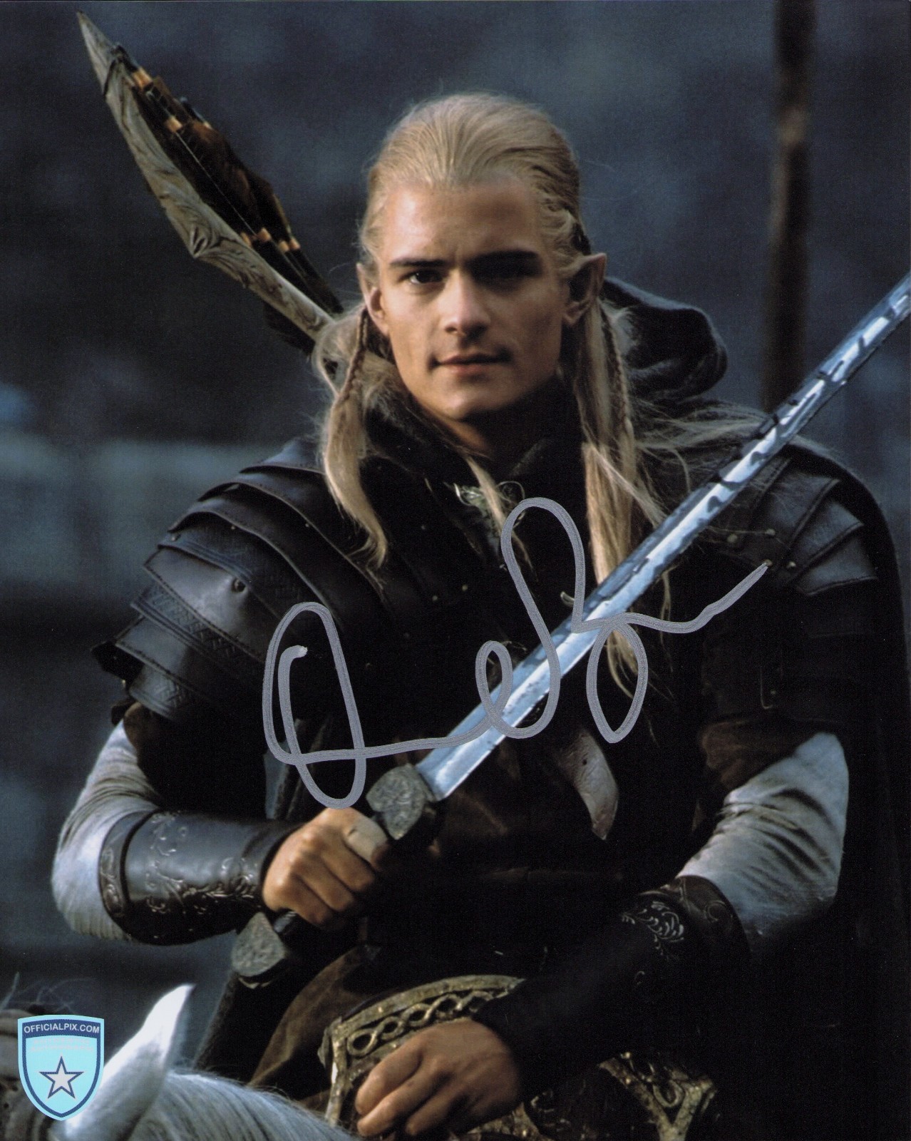 Signed Orlando Bloom The Lord of the Rings LOTR Legolas 8x10 w/ Official Pix COA