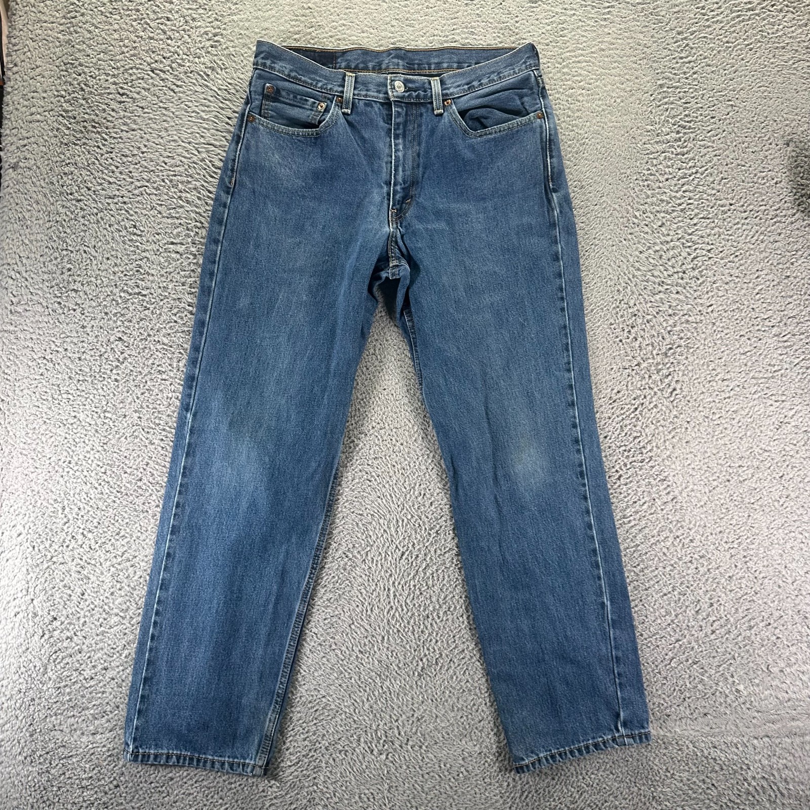 Levi\'s 550 Jeans Men\'s 33x32 Blue Cotton Denim Straight Leg Travel Workwear