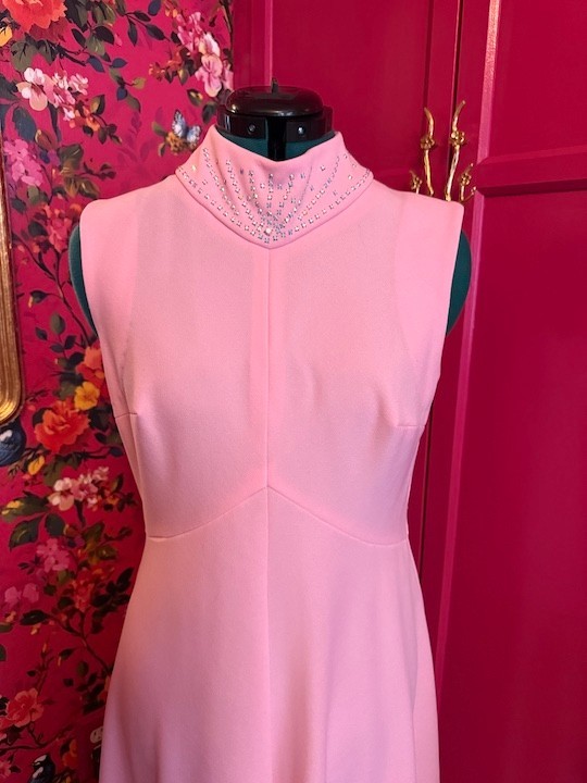 Vintage VTG Midcentury Mod 60s Handmade Long Maxi Dress 