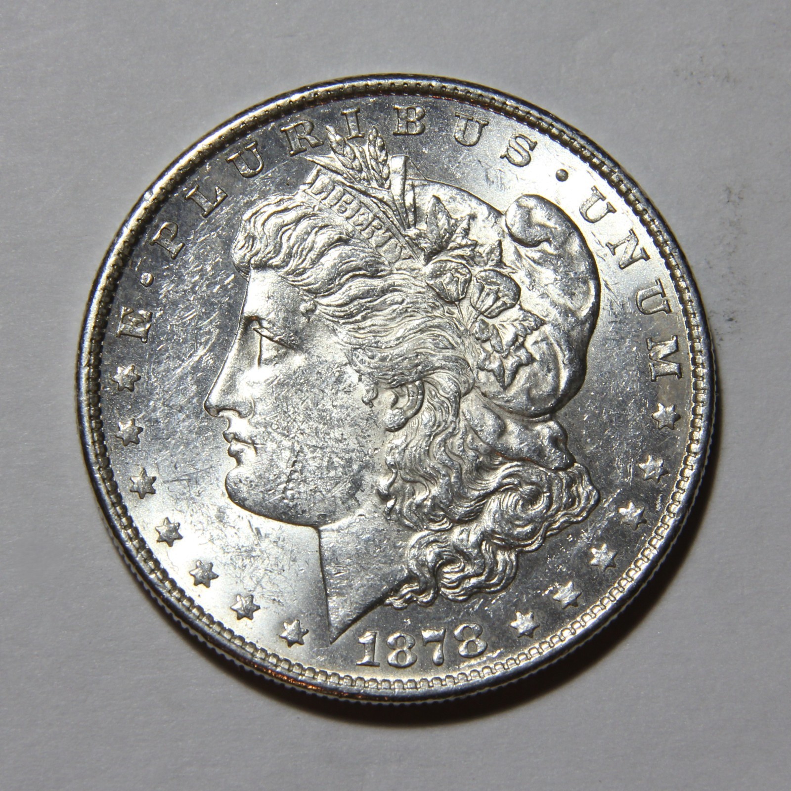 1878-S US Morgan Silver Dollar $1 Nice AU+ Condition Great Luster -835-