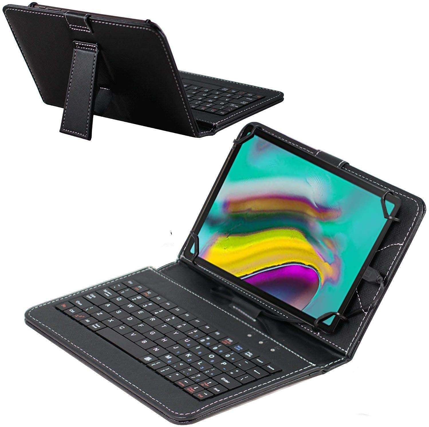 Navitech Black Keyboard Case Compatible with TECLAST P40HD 10.12 Tablet