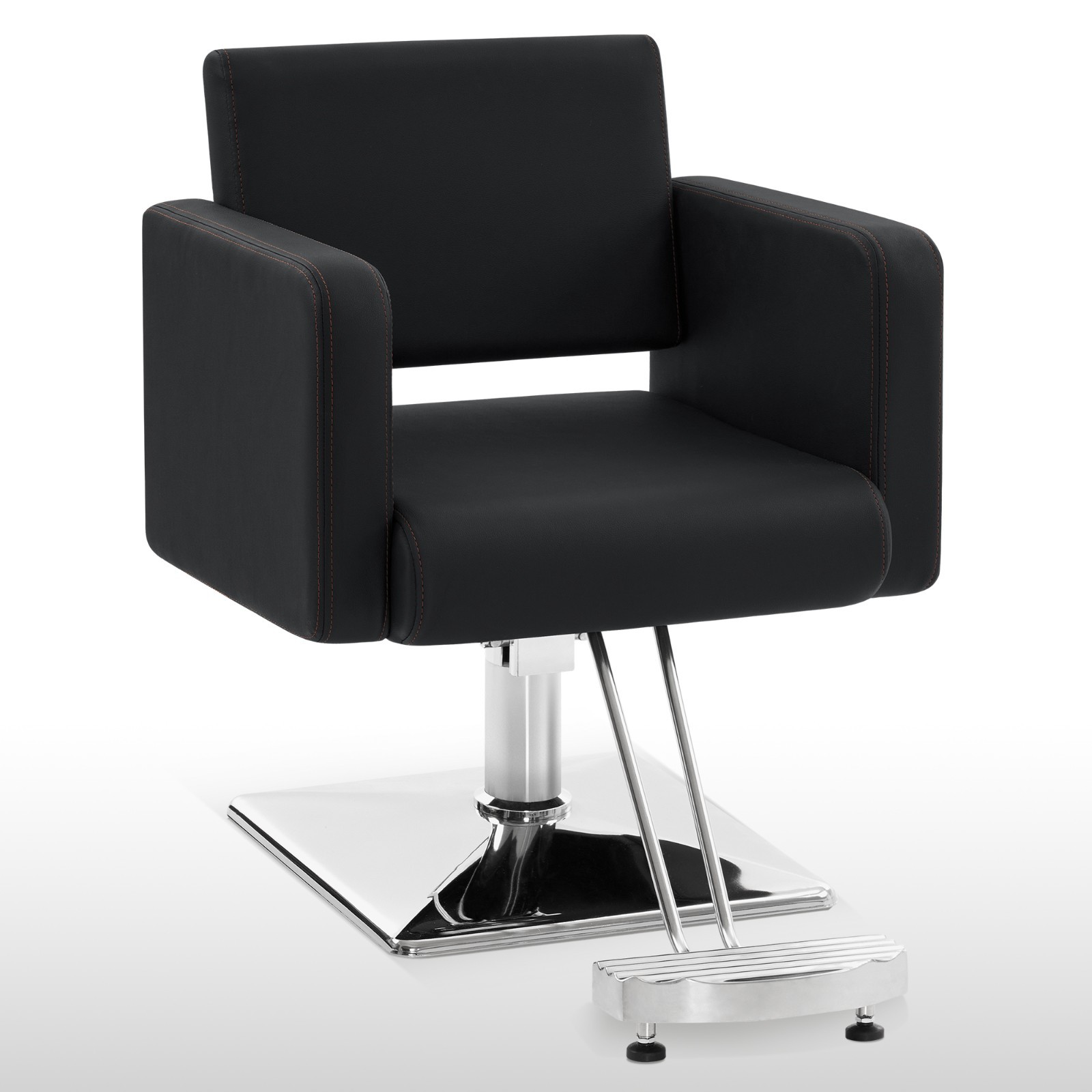 BarberPub Styling Salon Chair for Hair Stylist, Black Hydraulic Barber Chair3805