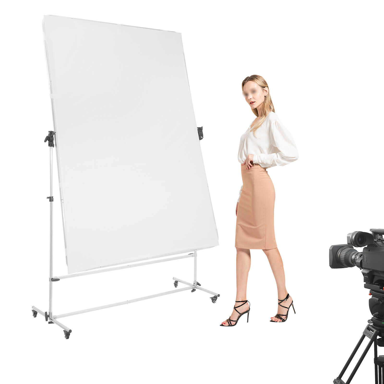 Photography Light Diffuser with Adjustable Stand & Wheels, Carry Bag