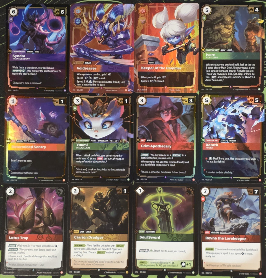 Riftbound Unleashed League of Legends TCG 70+ Card Lot NM