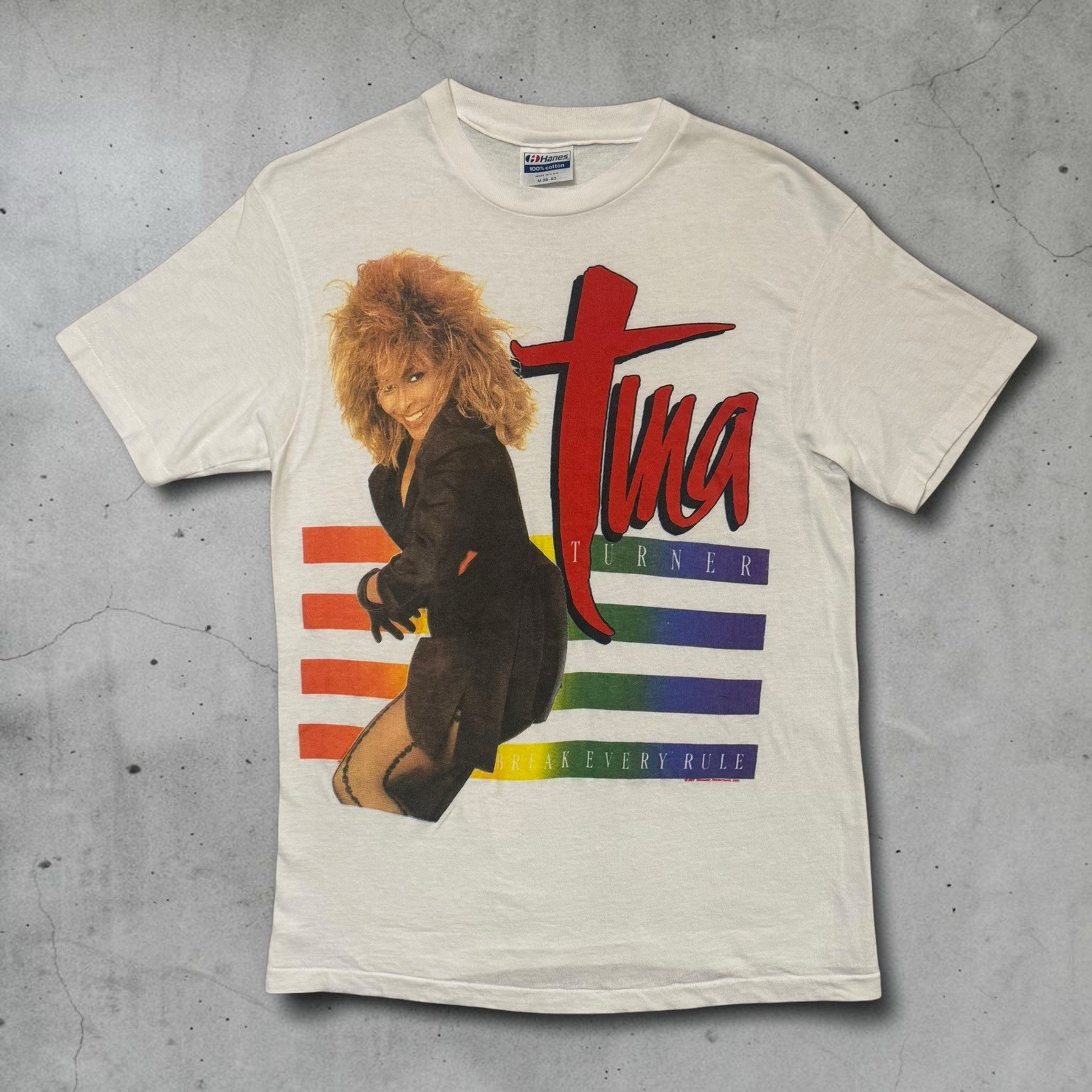 Vintage 1987 Tina Turner Break Every Rule Tour Shirt Medium Hanes 80s Concert