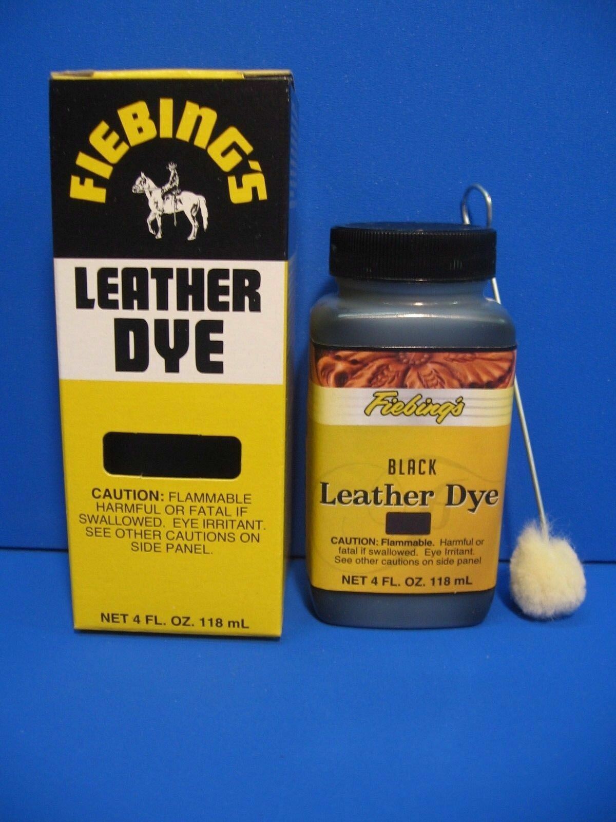 Fiebing\'s Leather Dye 4 oz with Applicator - Shoe & Boot Color Restorer Liquid