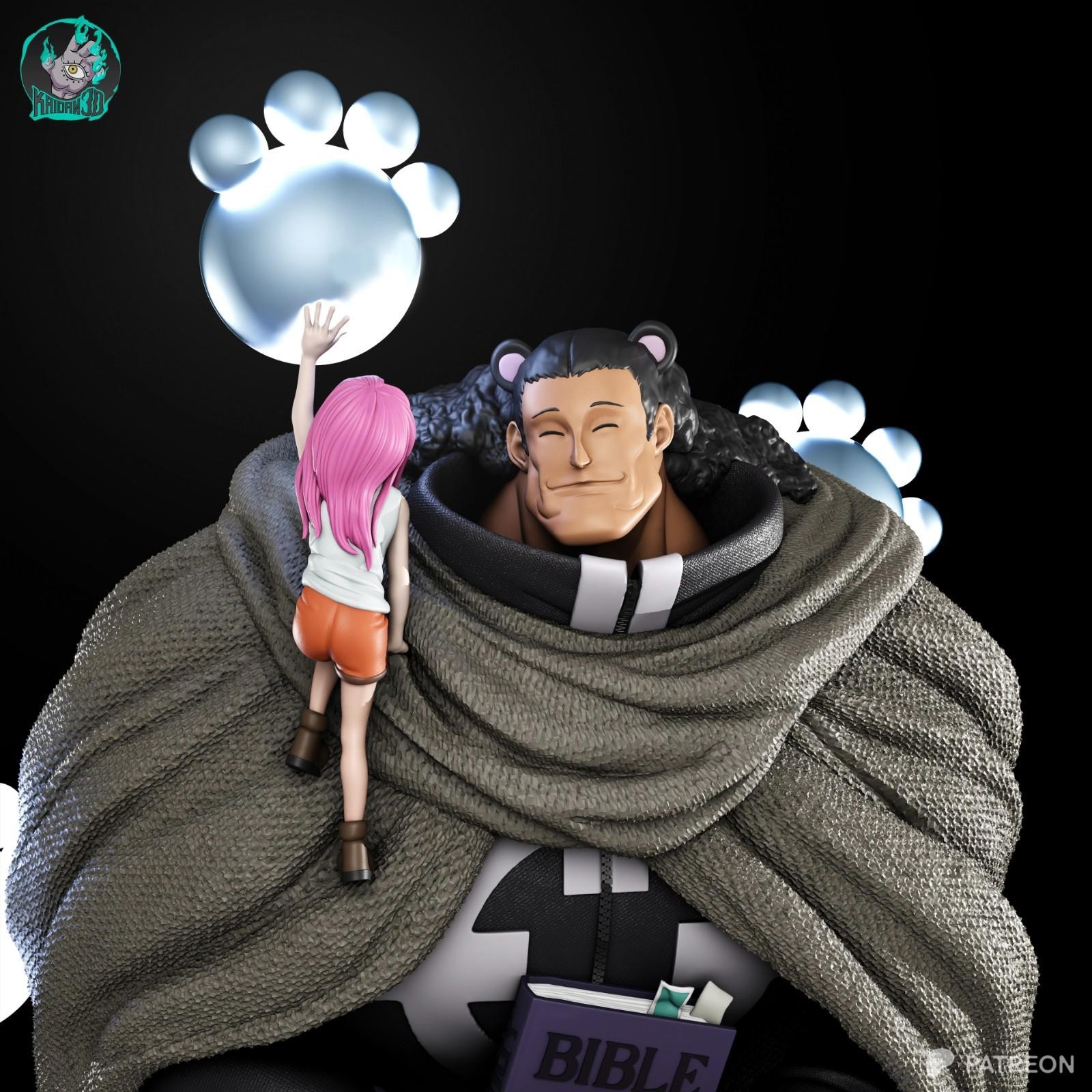 Bartholomew Kuma & Jewelry Bonney | One Piece | UNPAINTED | 1/6 Scale Resin Kit