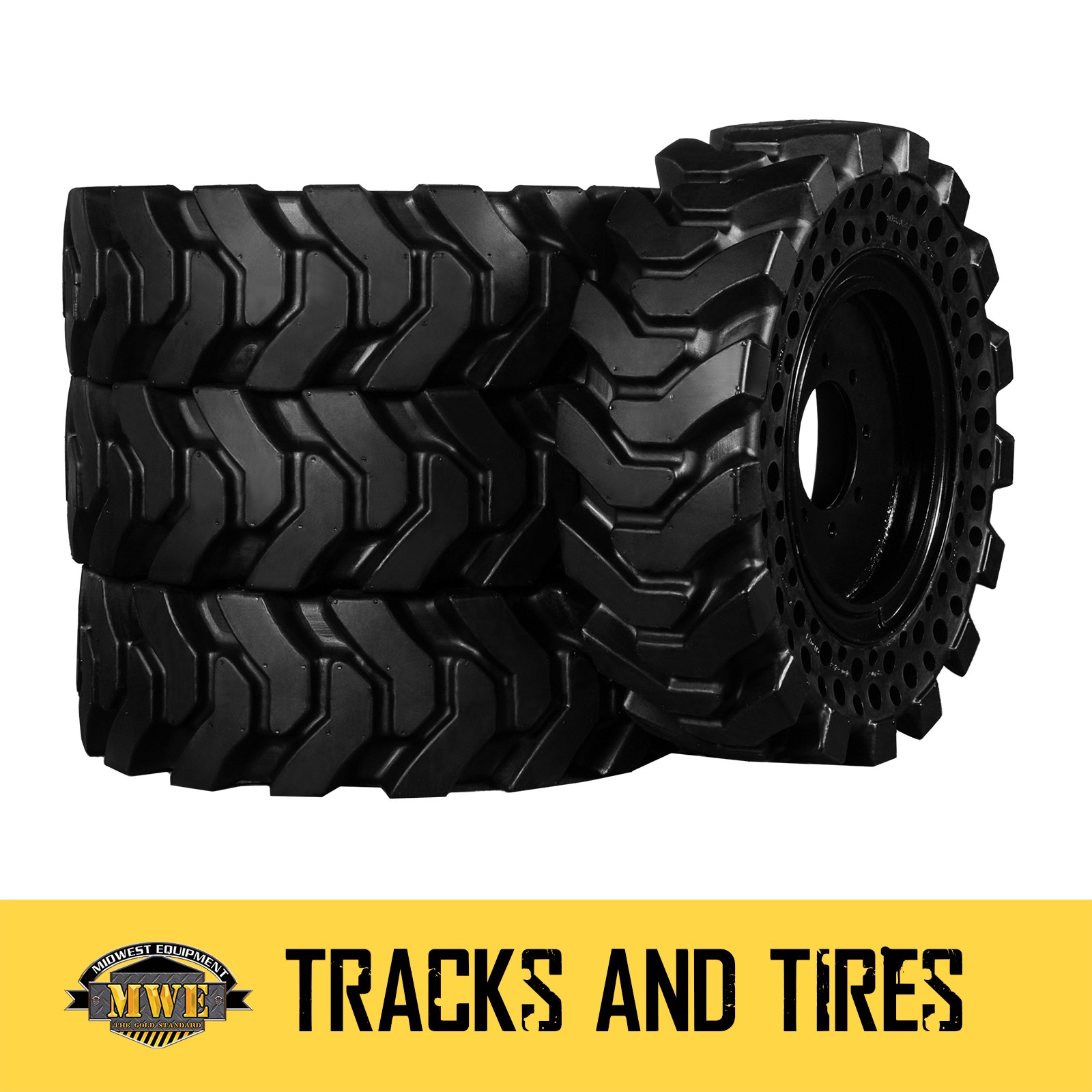 Fits GEHL R135 Skid Steer - 10-16.5 (10x16.5) Heavy Duty R-4 Pre-Mounted Solid R
