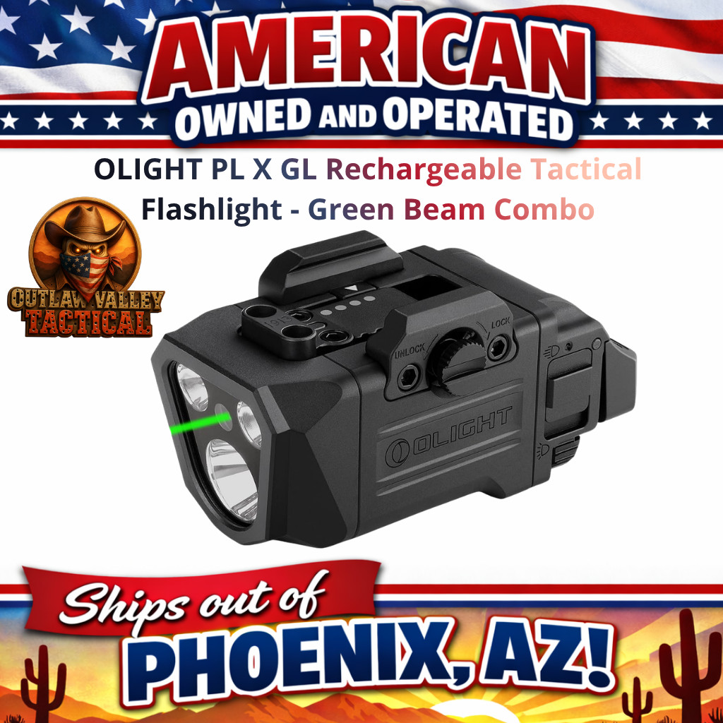 OLIGHT PL X GL Rechargeable Tactical Flashlight - Green Beam Combo OLIGHT PL X GL Rechargeable Tactical Flashlight - Green Beam Combo