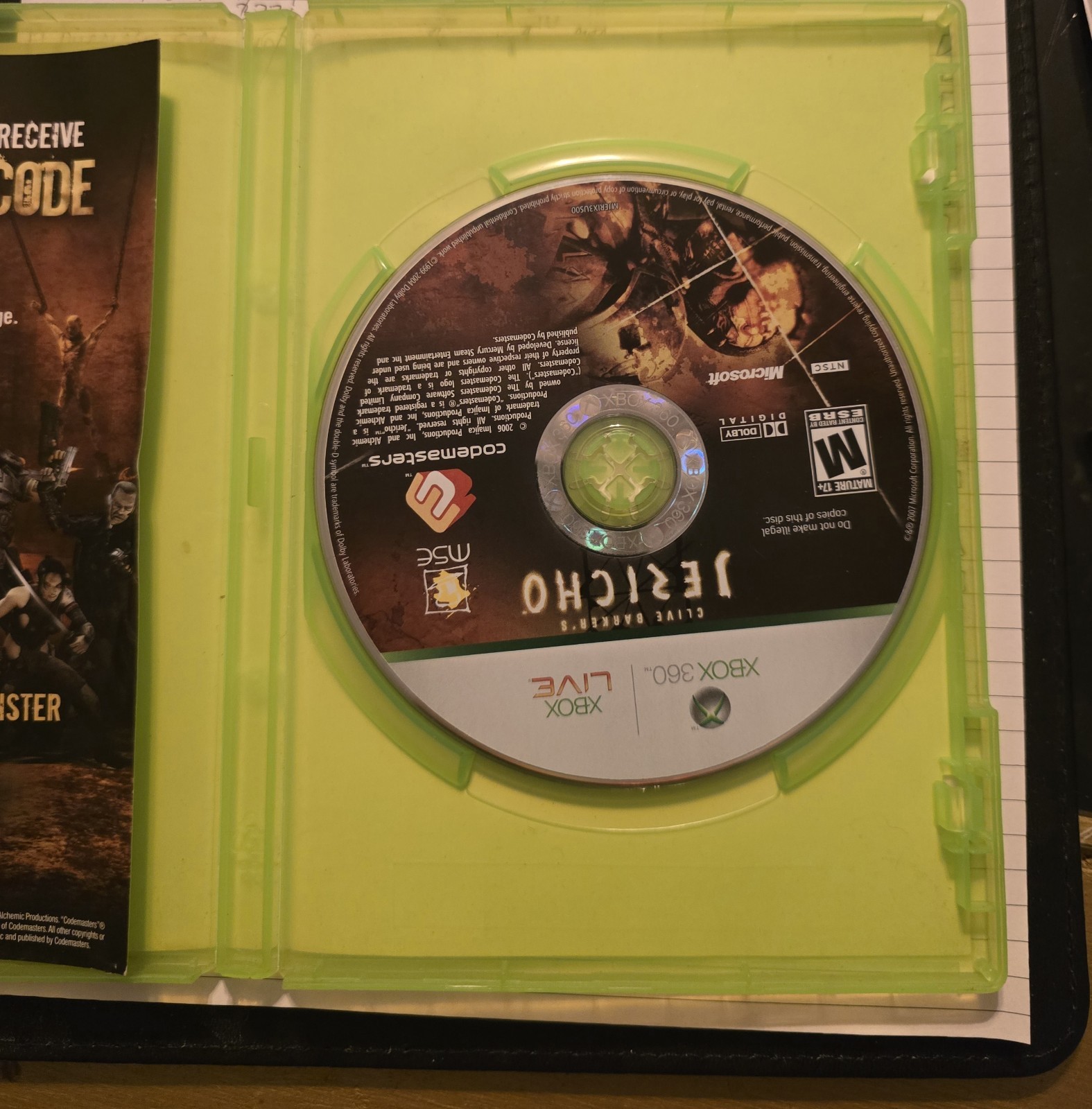 Clive Barkers Jericho Xbox 360 with box, Complete Tested Working Clive Barkers Jericho Xbox 360 with box, Complete Tested Working