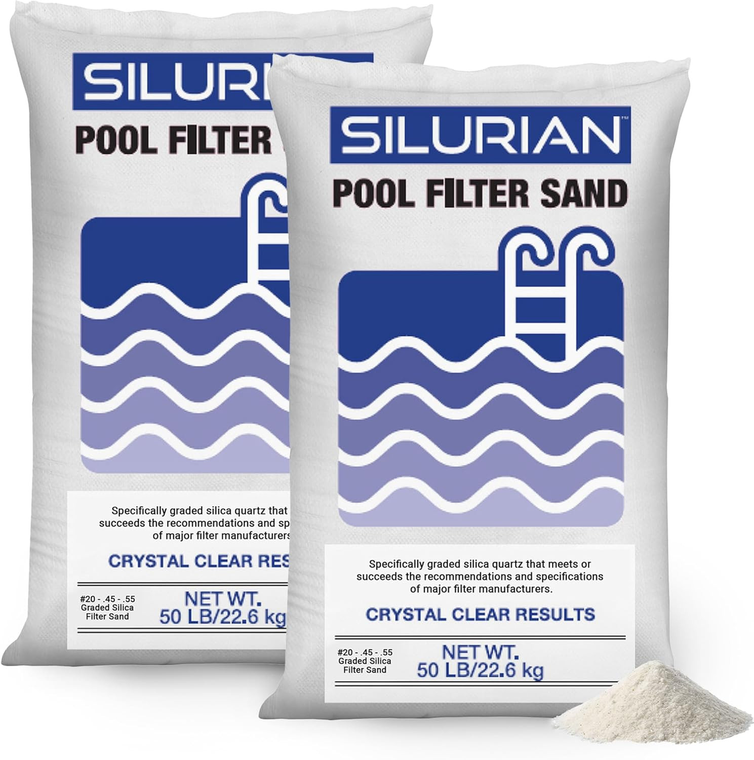 US Silica 2 Pack Angular Pool Filter Sand for Crystal Clear Water