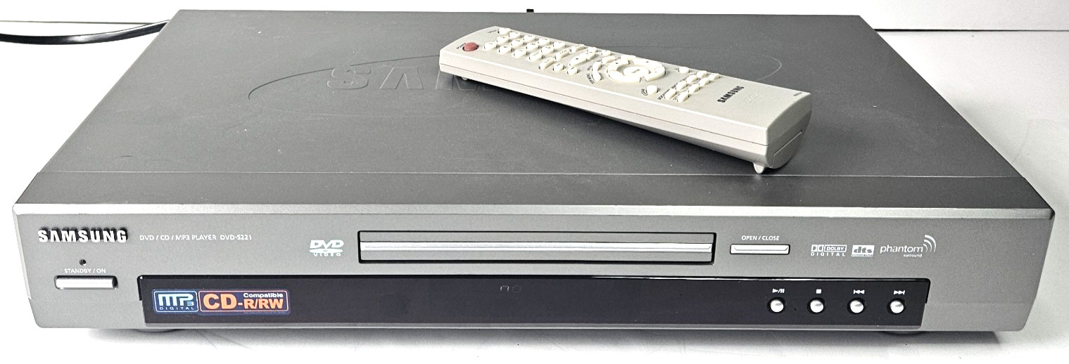 Samsung DVD-CD-MP3 Player DVD-S221 | Tested And Working | With Remote Control Samsung DVD-CD-MP3 Player DVD-S221 | Tested And Working | With Remote Control