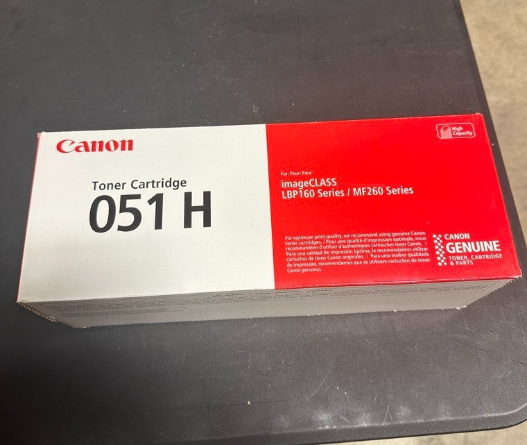 Canon 051H Toner Black Original Cartridge High Yield - Factory Sealed Geniune Canon 051H Toner Black Original Cartridge High Yield - Factory Sealed Geniune