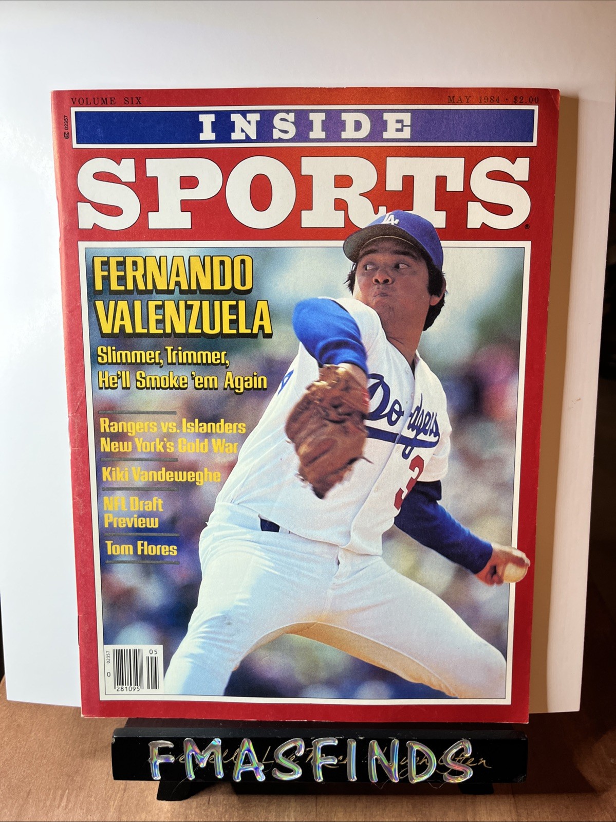 W2 1984 FERNANDO VALENZUELA DODGERS May Newsstand Inside Sports Magazine W2 1984 FERNANDO VALENZUELA DODGERS May Newsstand Inside Sports Magazine