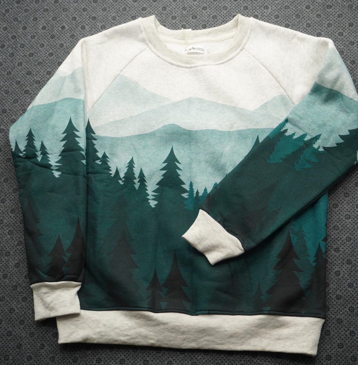 L.A. Soul Wear With Style Forest Landscape Sweatshirt Size Small Nature Print