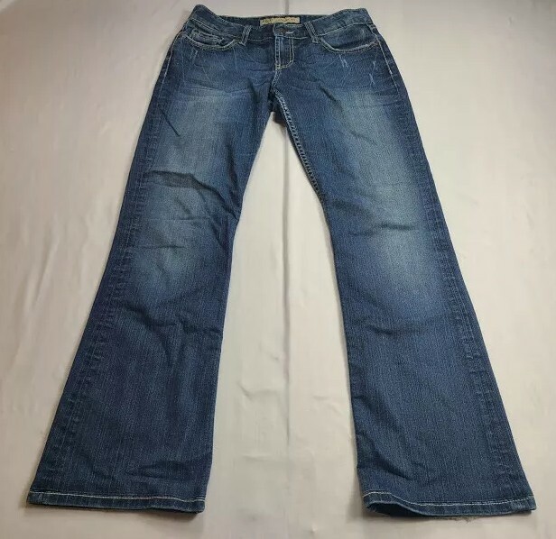 BKE Women\'s Sz 28x30 (MEASURED) Hanna BK10114L Bootcut Denim Blue Stretch Jeans