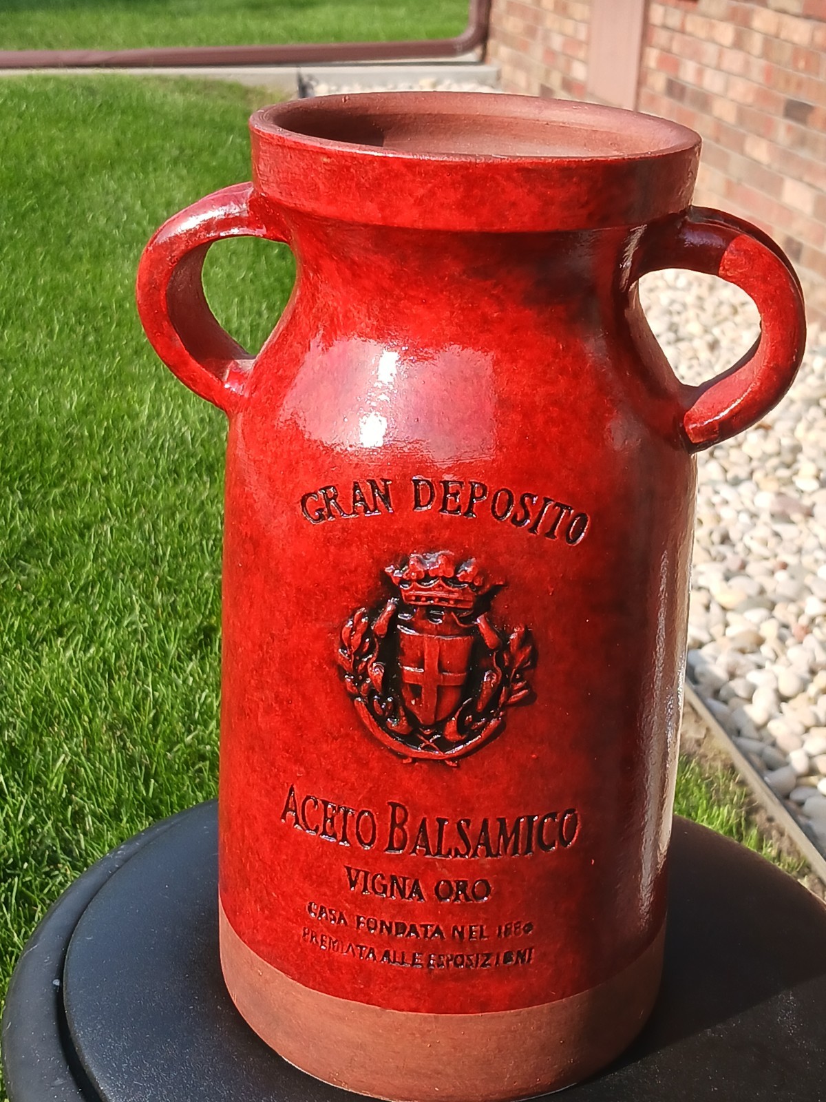 Vintage Italy Italian Pottery Ceramic Jar Balsamic Vinegar \ Vintage Italy Italian Pottery Ceramic Jar Balsamic Vinegar \