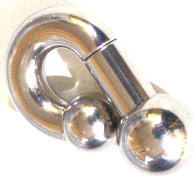 00g 5/8 Reverse Prince Albert Jewelry Mollusk Weight Stretcher Barbell 19mm Ball 00g 5/8 Reverse Prince Albert Jewelry Mollusk Weight Stretcher Barbell 19mm Ball