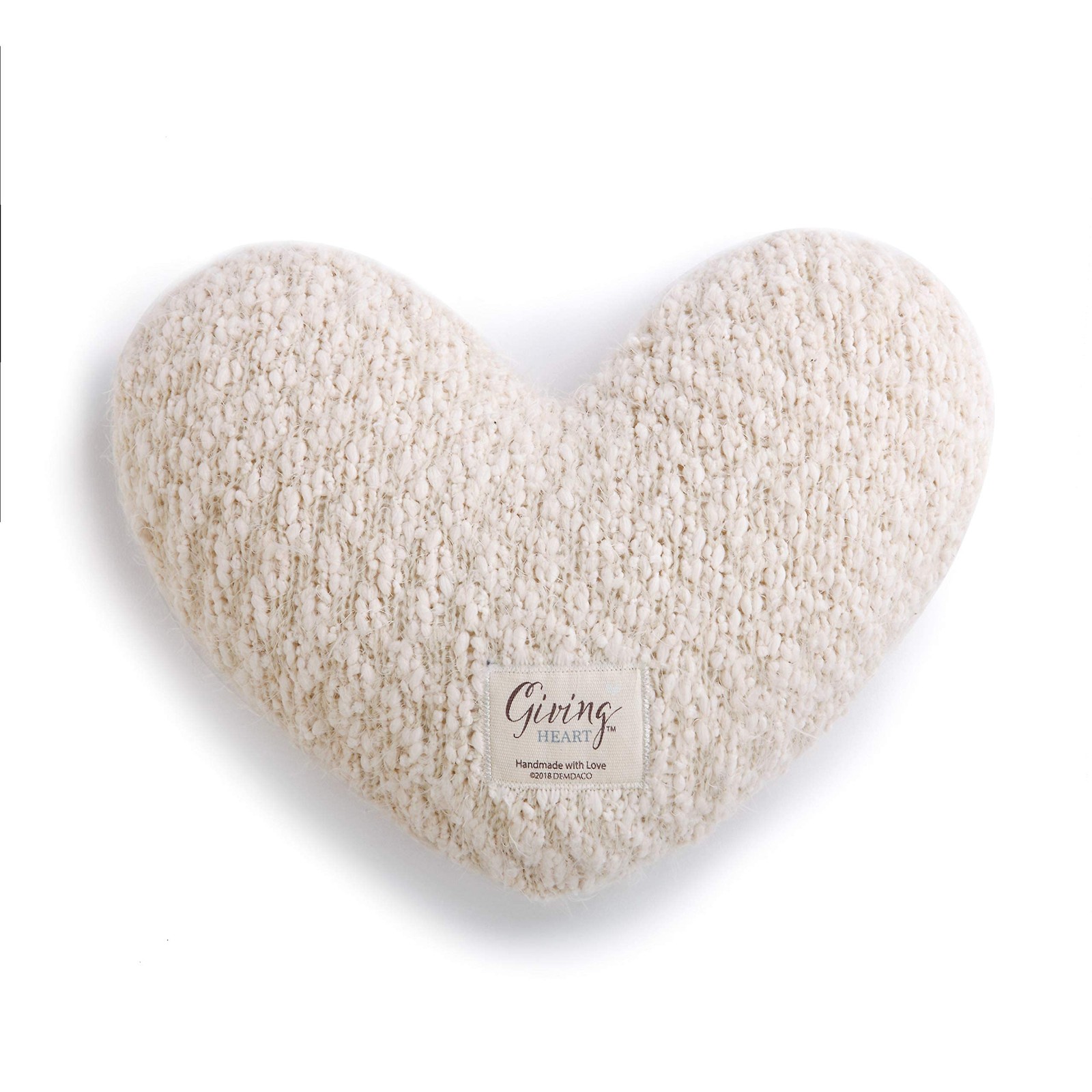 DEMDACO Giving Collection Cream Weighted Heart Throw Pillow 1.85 lbs DEMDACO Giving Collection Cream Weighted Heart Throw Pillow 1.85 lbs