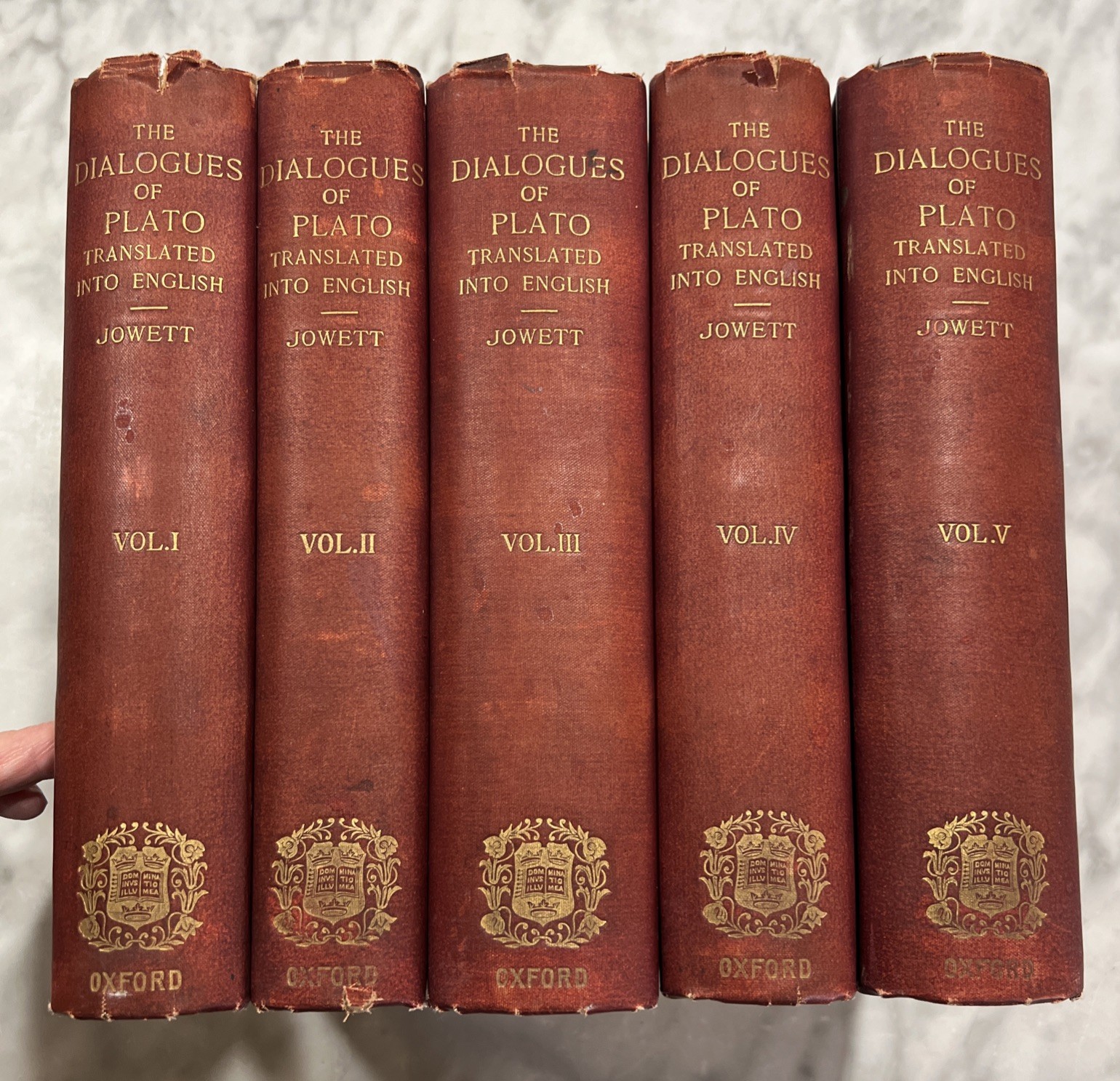 The Dialogues of Plato Translated into English 1892 Set 5 Third Edition Jowett
