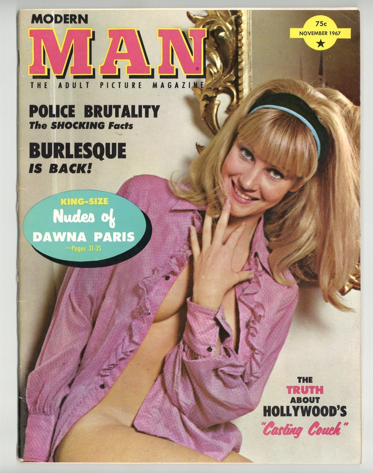 Modern Man 1967 Stripper Yvonne D\'Angers 4p, Sue Fletcher 68p Magazine M40324 Modern Man 1967 Stripper Yvonne D\'Angers 4p, Sue Fletcher 68p Magazine M40324