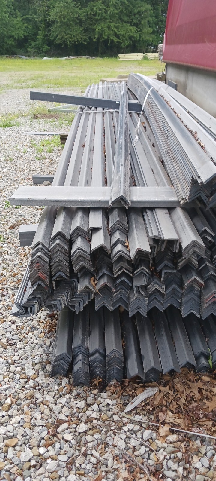 Fiberglass 90° Angle, ISOFR, Gray, 1/4 In Th, 3 In Leg, 8 Ft