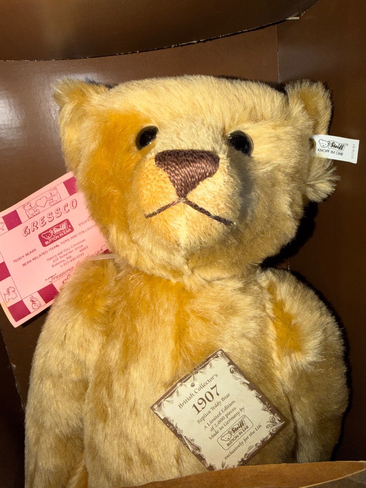 Steiff 1907 replica teddy bear Steiff 1907 replica teddy bear