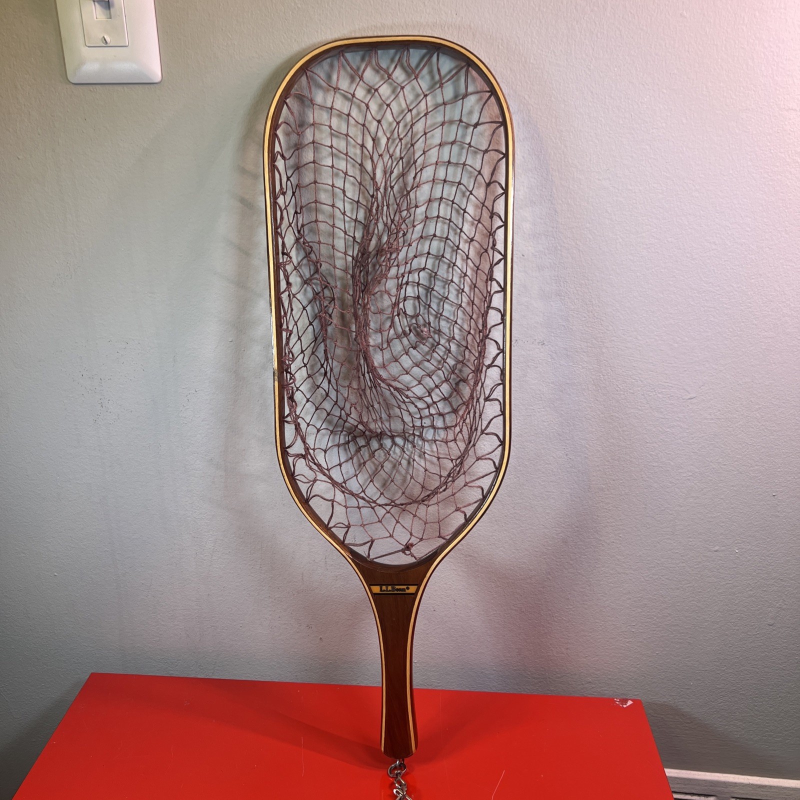 Vintage L.L. Bean Teardrop Wooden Fly Fishing Trout Landing Net Maine USA Vintage L.L. Bean Teardrop Wooden Fly Fishing Trout Landing Net Maine USA