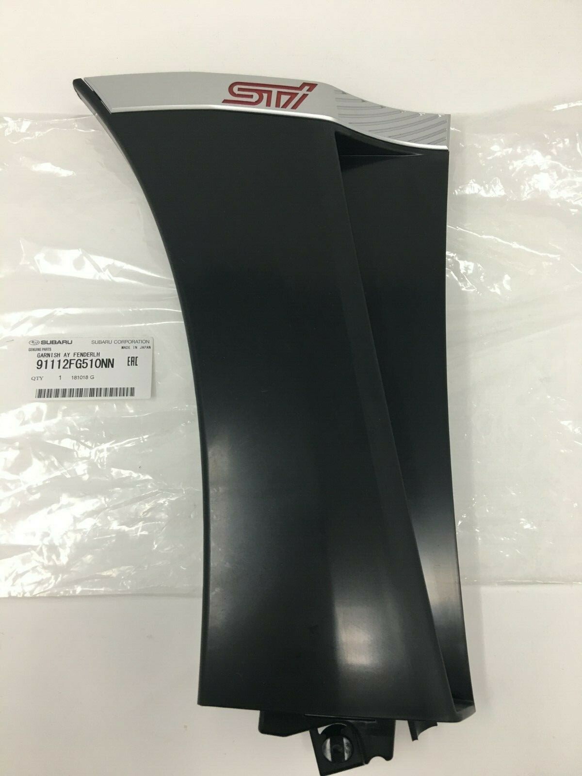 2011-2014 Subaru WRX STi Front LEFT Fender Molding Garnish NEW 91112FG510NN OEM