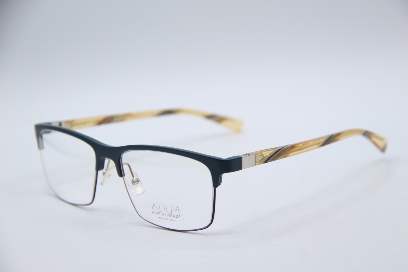 NEW ALIUM WIRE 5 930M AO BLUE BROWN AUTHENTIC DESIGNER EYEGLASSES 56-18