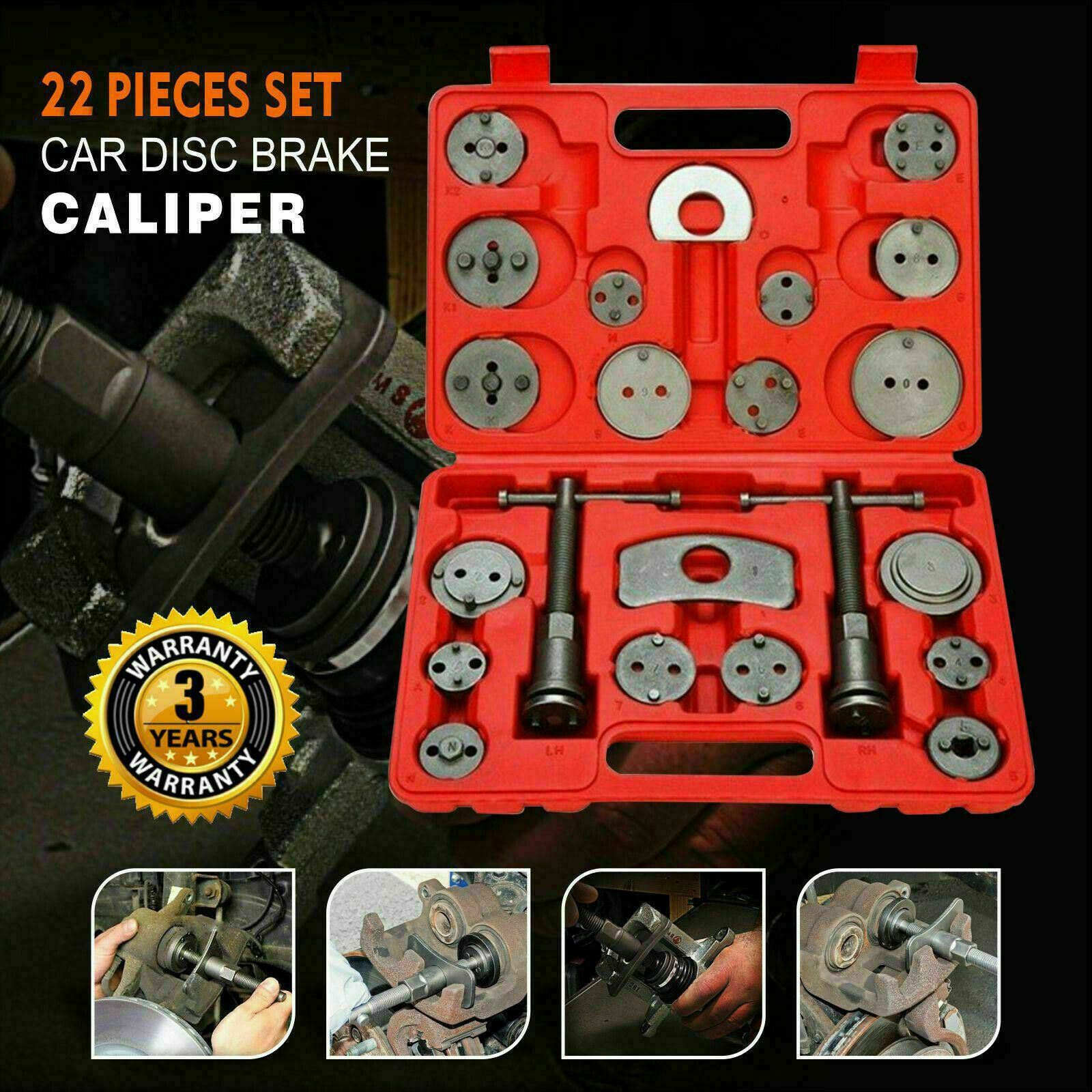 Heavy Duty Disc Brake Caliper Tool Set & Wind Back Kit CAR DISC TOOL 22PCS new