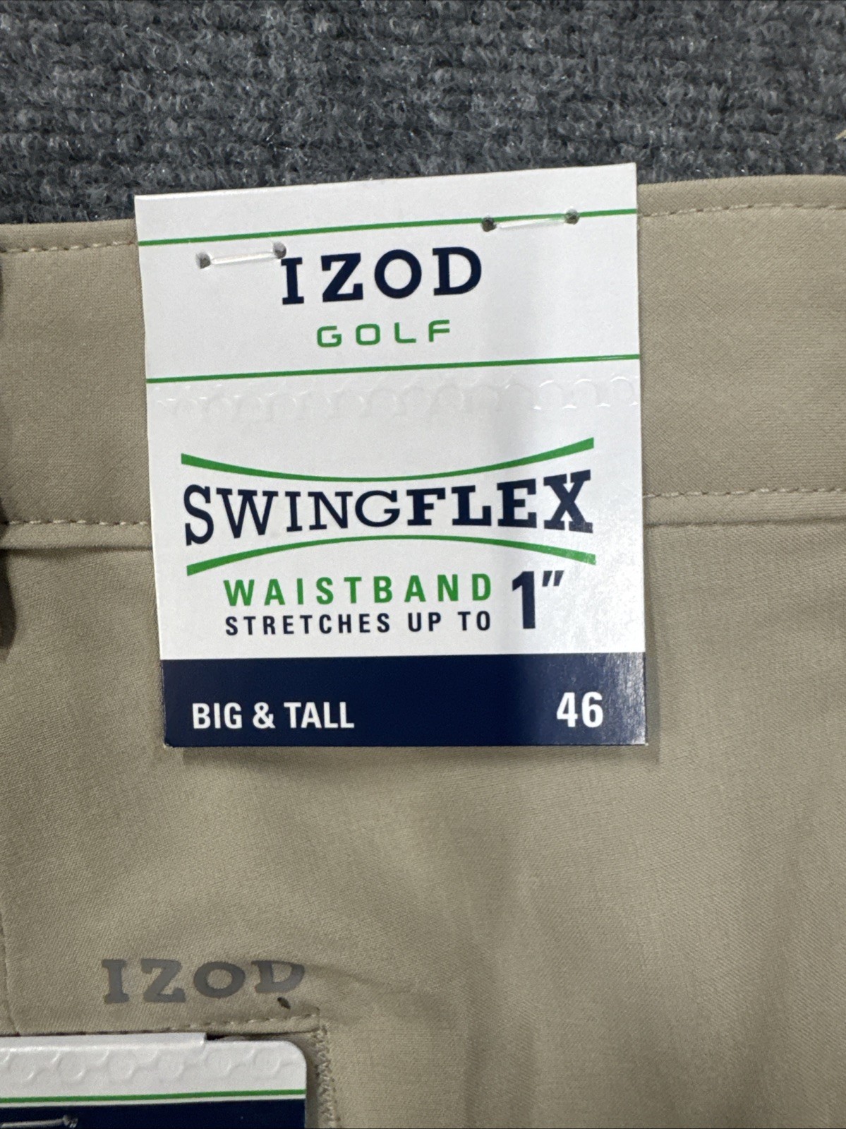 NWT IZOD Men\'s Golf Swingflex Short size 46 Stretch Wicking Gripper Waistband NWT IZOD Men\'s Golf Swingflex Short size 46 Stretch Wicking Gripper Waistband