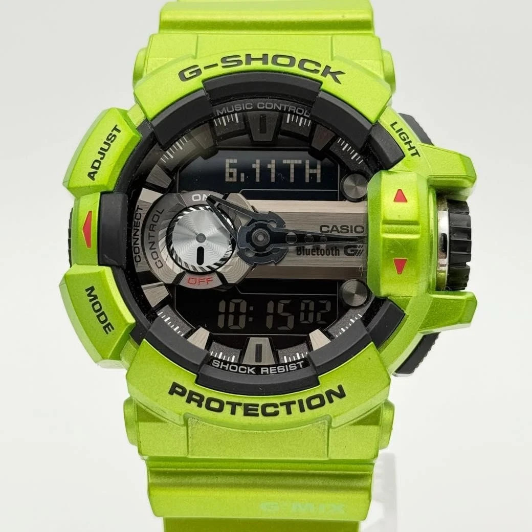 CASIO G-SHOCK GBA-400-3BJF G\'MIX Bluetooth Green Digital Watch Japan In hand