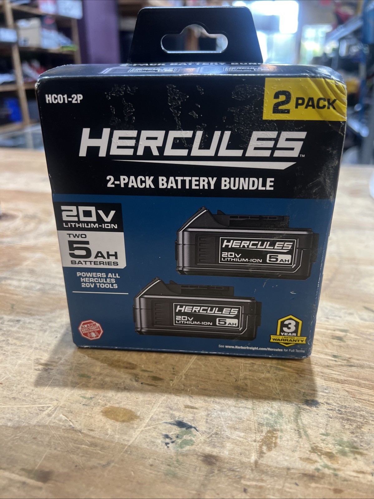 Hercules HC01-2P 20V 5Ah Lithium-Ion Battery 2-Pack 71271