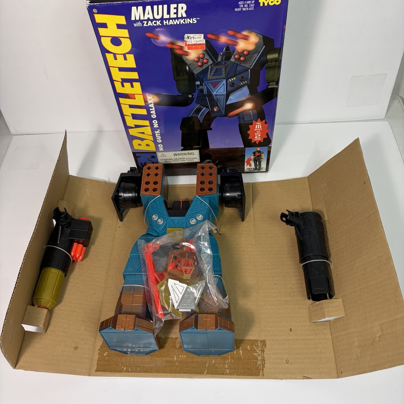 Vintage 1994 Tyco BattleTech Mauler Robot With Extras New Opened Box