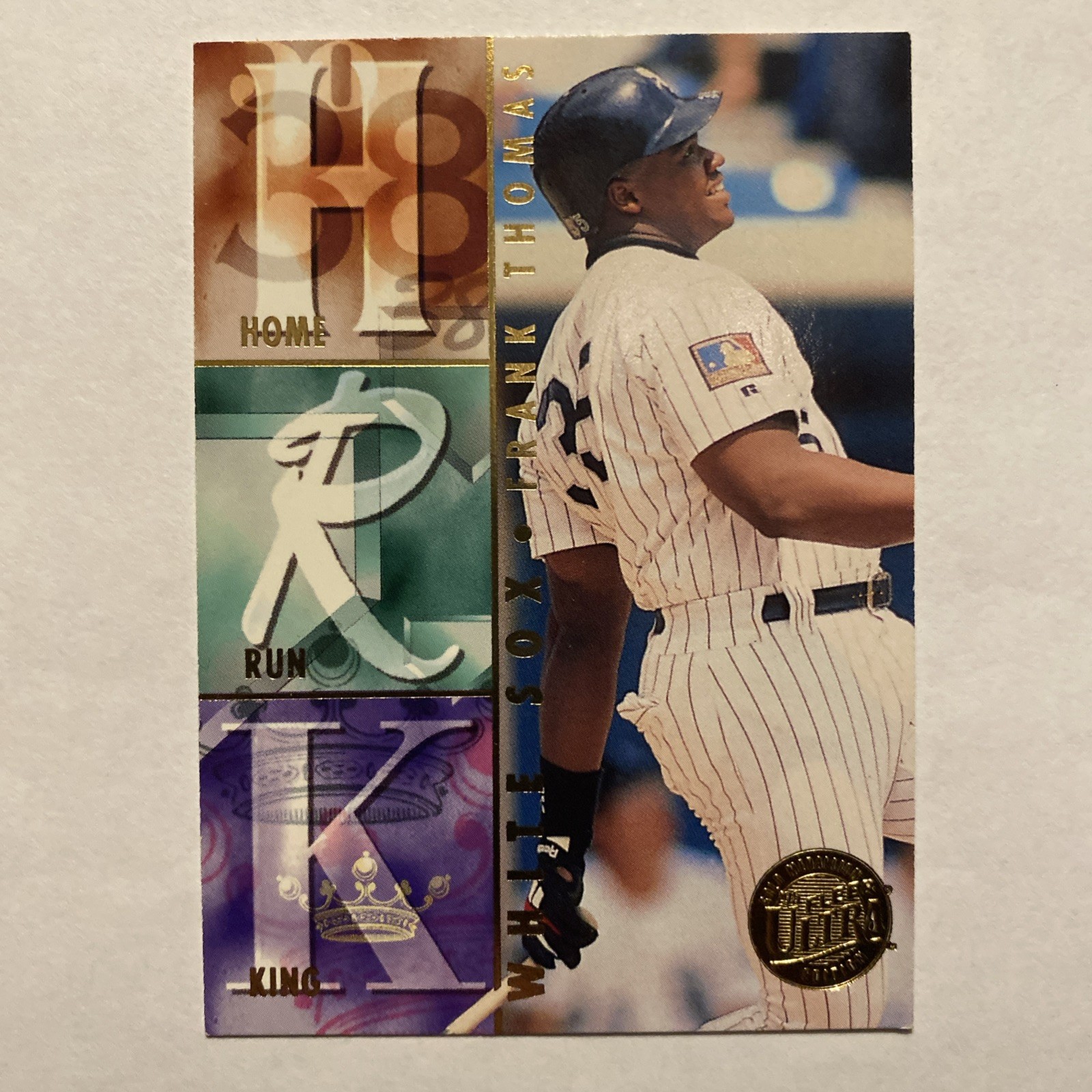 1995 Fleer Ultra - Frank Thomas - Home Run King - Gold Medallion Parallel - HOF 1995 Fleer Ultra - Frank Thomas - Home Run King - Gold Medallion Parallel - HOF