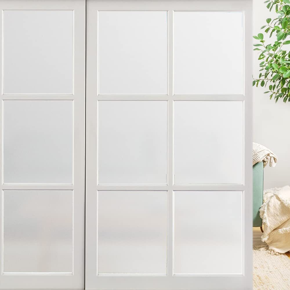 rabbitgoo Frosted Privacy Opaque Window Film White Glass Sticker Static Cling rabbitgoo Frosted Privacy Opaque Window Film White Glass Sticker Static Cling