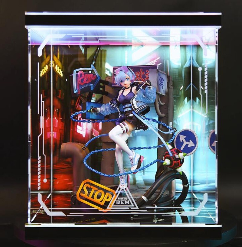 SSF eStream Re:ZERO Rem Neon City Ver. 1/7 Complete Figure Display Case+Light