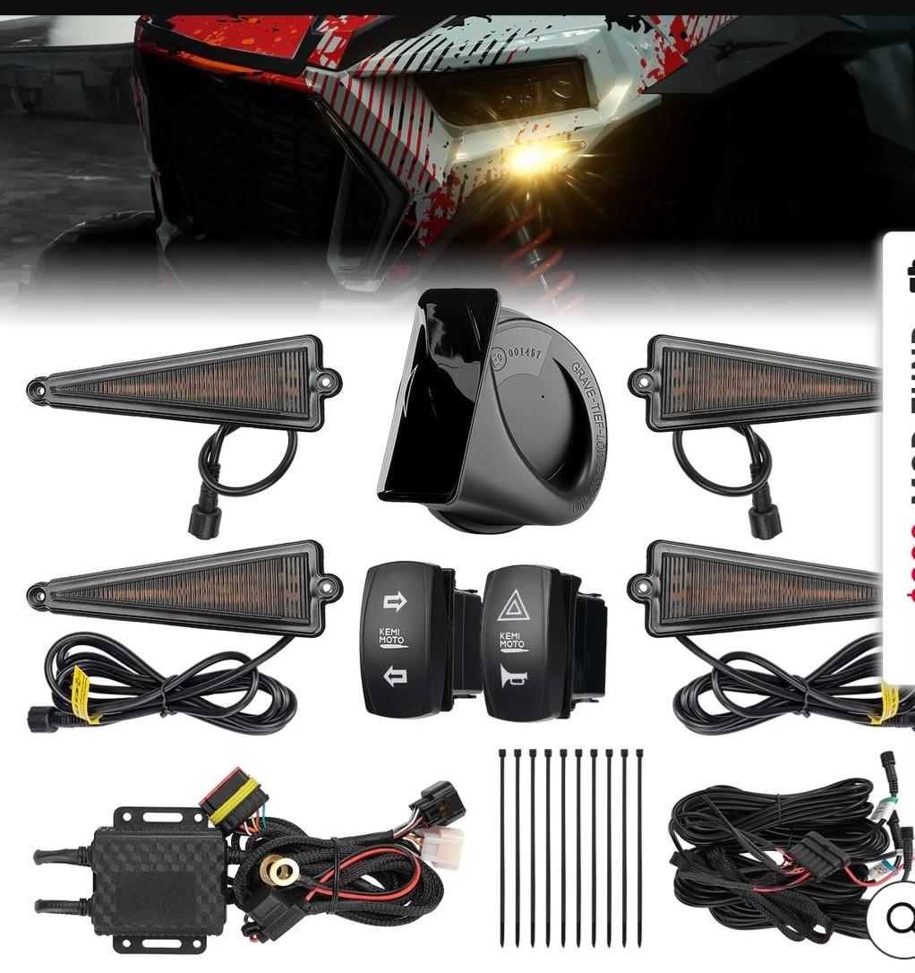 UTV Turn Signal Kit W/ 110d Horn Polaris, Can-Am, Teryx, CFMOTO UTV Turn Signal Kit W/ 110d Horn Polaris, Can-Am, Teryx, CFMOTO