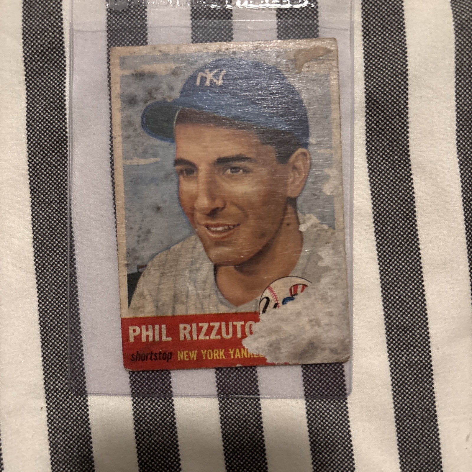 Phil Rizzuto Topps 1953 Baseball Card Hall of Famer Filler Low Grade