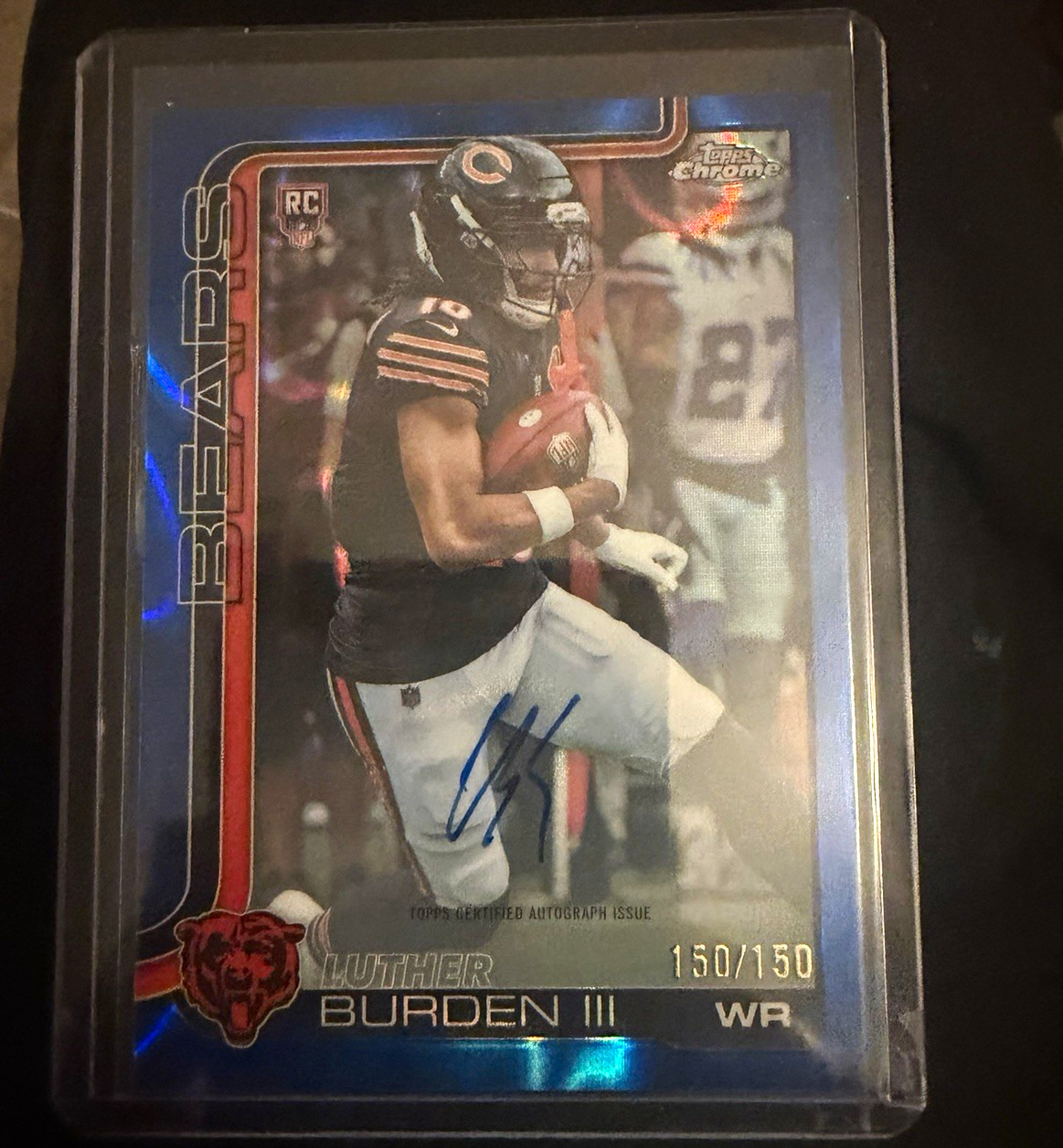 Topps 2025 Chrome Luther Burden III Rookie Autographs Blue Lava /150 Auto RA-LB