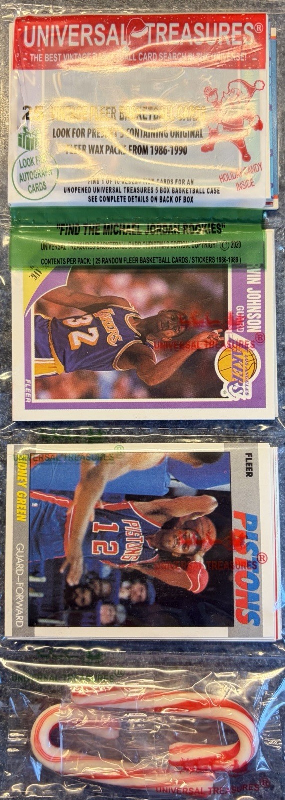 UNIVERSAL TREASURES BASKETBALL Mystery Rack 25 Cards 1986-1989 FLEER JORDAN RC