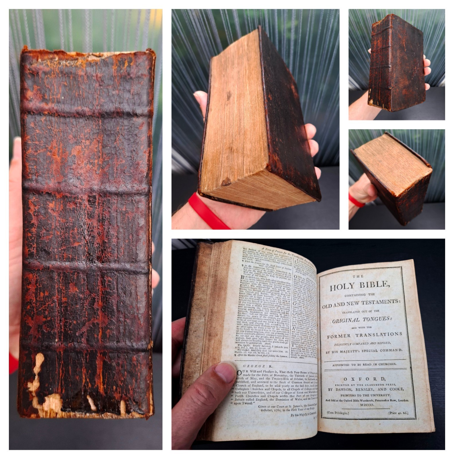 1801 - KJV Holy Bible Oxford | Common Prayer + Old & New Testaments + Psalms