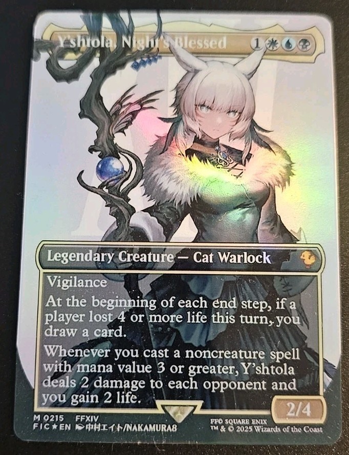 Y'shtola, Night's Blessed (Borderless) Final Fantasy Foil Playtest Card Y'shtola, Night's Blessed (Borderless) Final Fantasy Foil Playtest Card