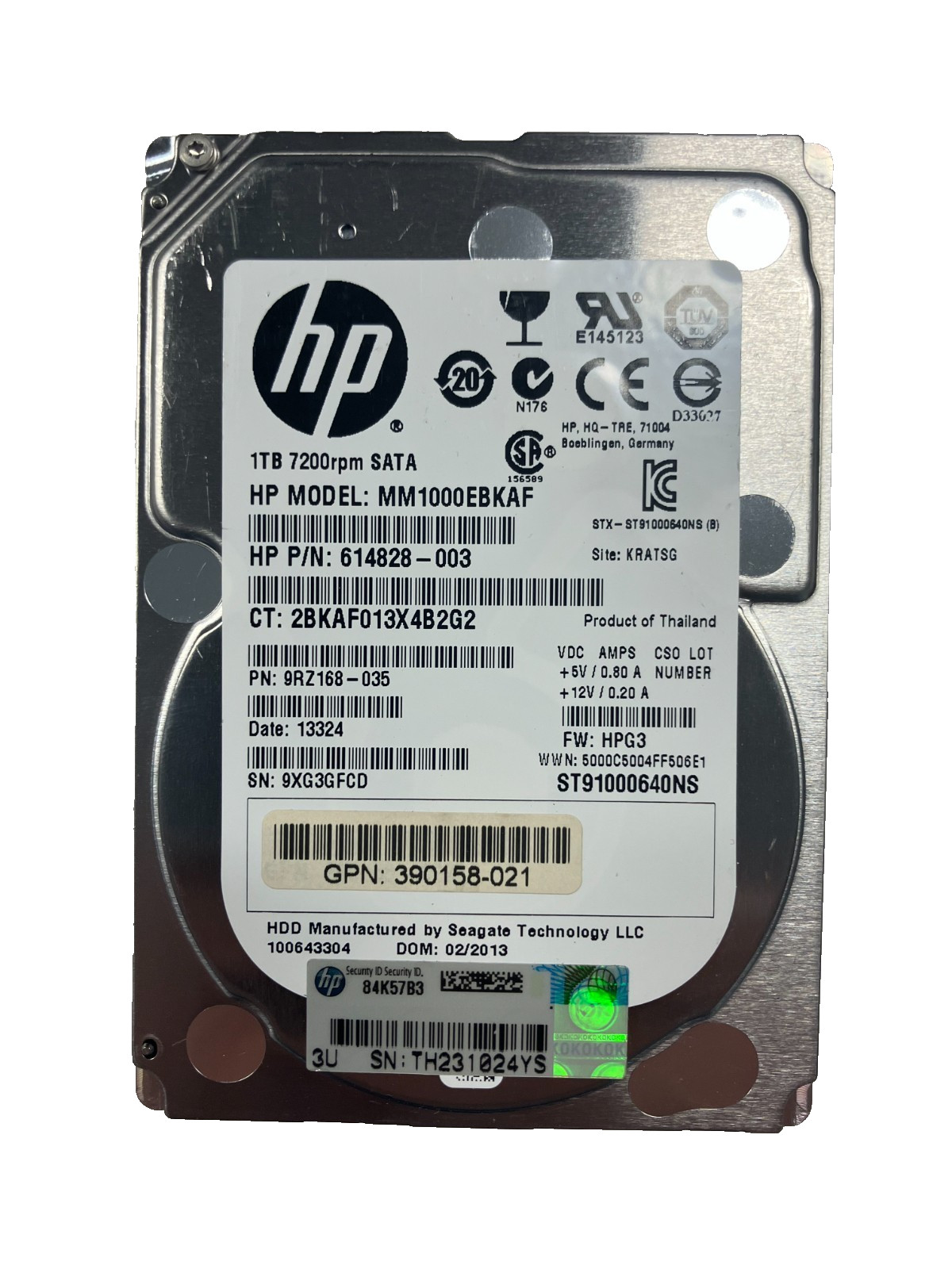 HPE MM1000EBKAF HDD 1TB SATA 3Gb/s 2.5\