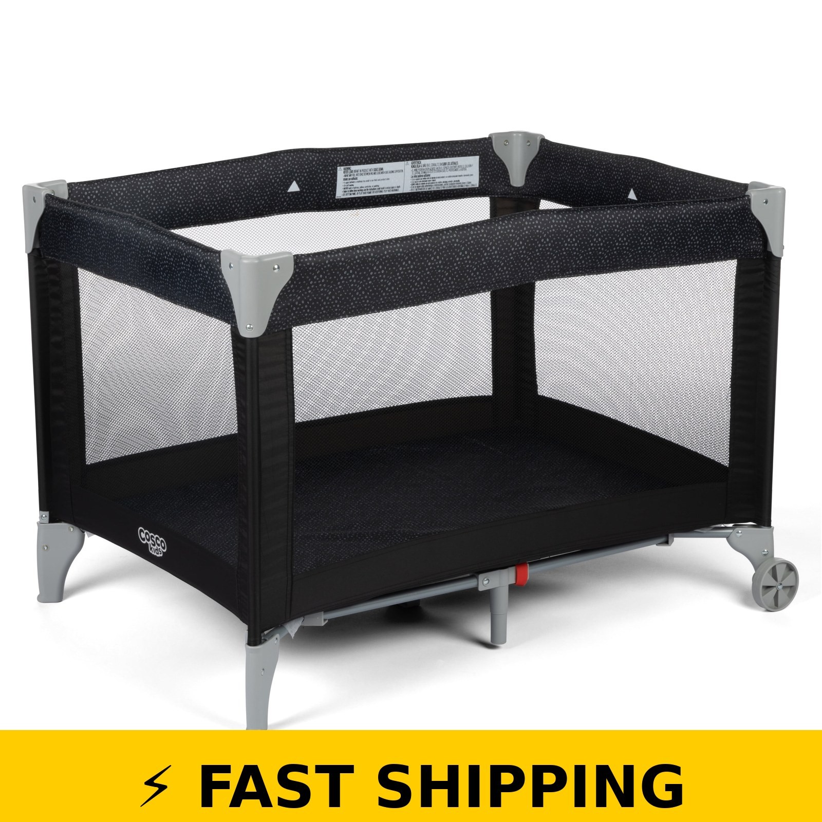 Cosco Kids Baby Playpen Funsport Portable Play Yard, Noir Dot Cosco Kids Baby Playpen Funsport Portable Play Yard, Noir Dot