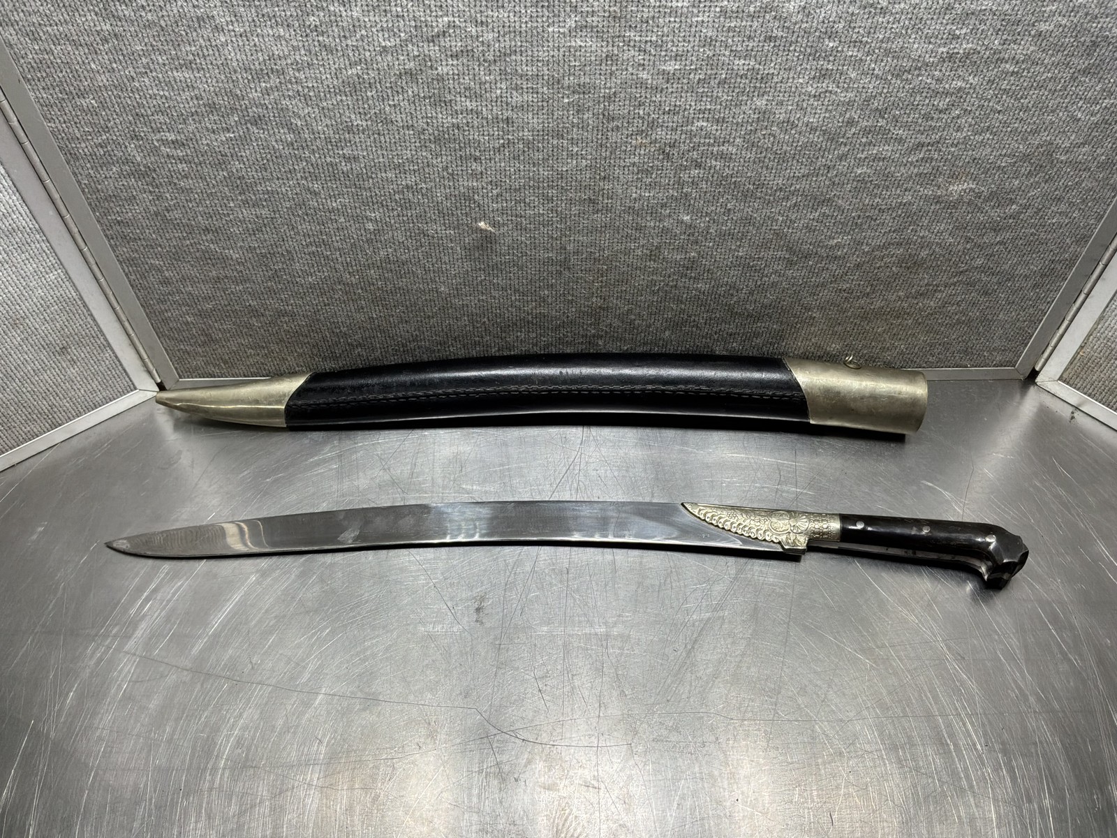 Ottoman Turkish Yataghan Replica Sword w Sheath 22-1/4\ Ottoman Turkish Yataghan Replica Sword w Sheath 22-1/4\